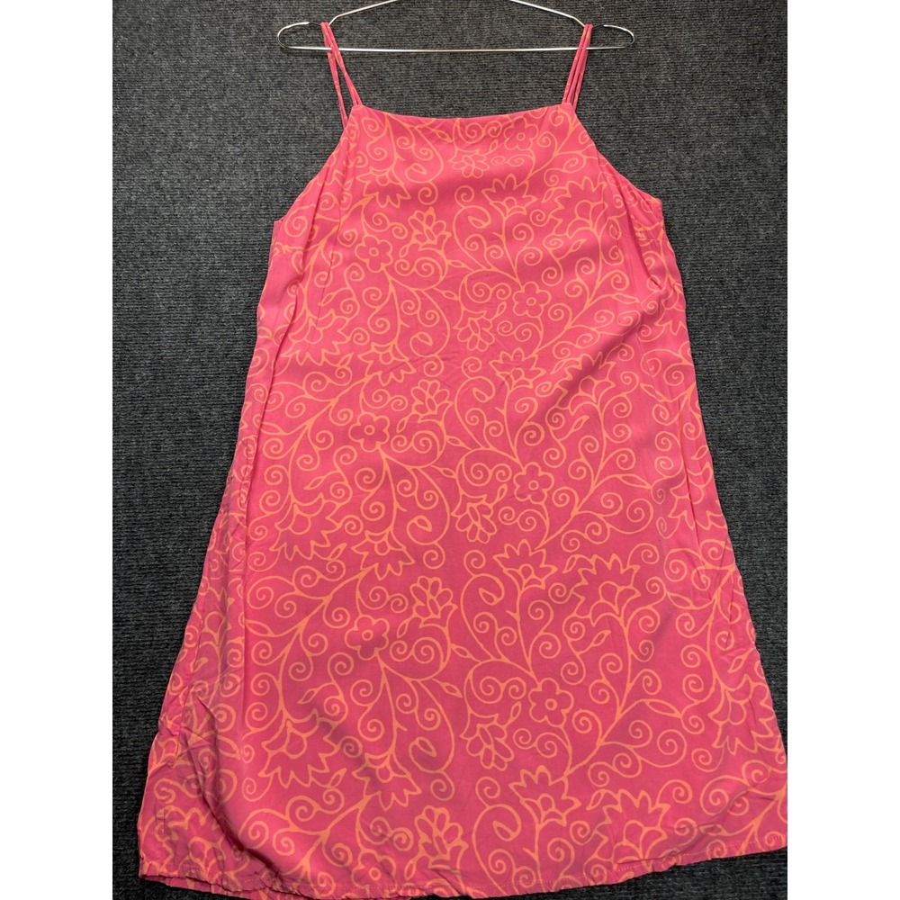 Blue Ginger Mini Dress Womens XL Pink Floral Hawaiian Aloha Y2K Summer Tropical